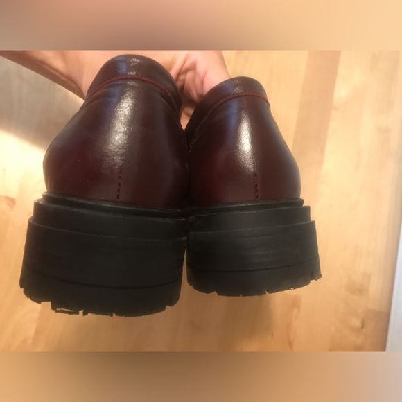 Sezane Albane Loafers Burgundy Leather - Picture 12 of 16